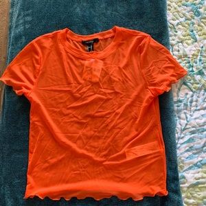 Mesh orange top